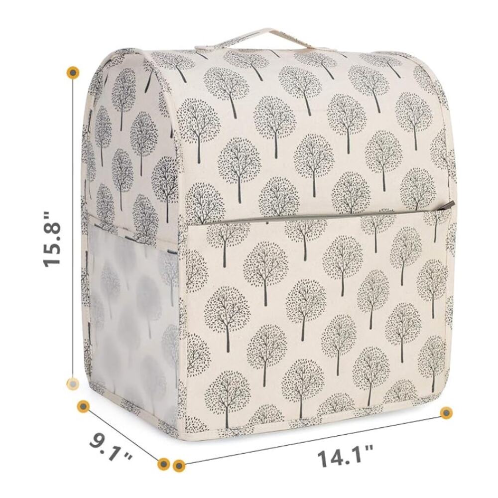 Stand Mixer Dust Cover with Side Pockets, Compatible with KitchenAid Mixer- Tree - Picture 2 of 5